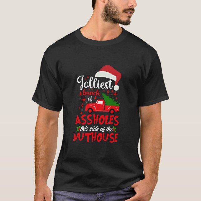 T-shirt Jolle Bunch de A Hotels Ce côté Nuthouse Noël (Devant)