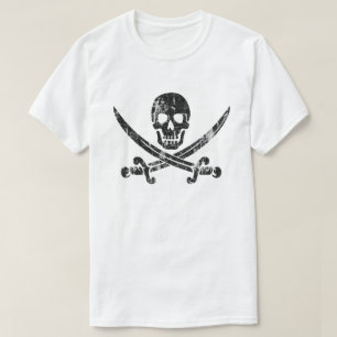 T-shirt Jolly roger affligé