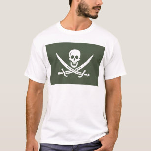 T-shirt Jolly roger de Calico Jack Rackham (Vert)