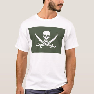 T-shirt Jolly roger de Calico Jack Rackham (Vert)