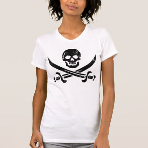 T-shirt Jolly roger du drapeau pirate John Rackham (Calico