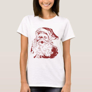 T-shirt Jolly Santa Claus dans Red Fun Retro Joyeux Noël