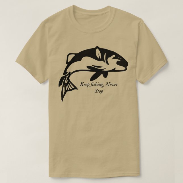 T-shirt Jon B inspiré Keep Fishing Never Stop (Design devant)