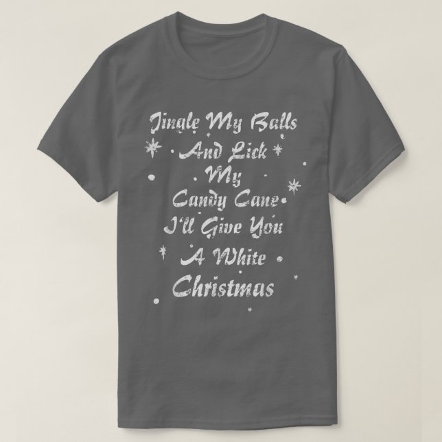 T-shirt Jongle mes boules et lick mon Sucre de canne Noël  (Design devant)
