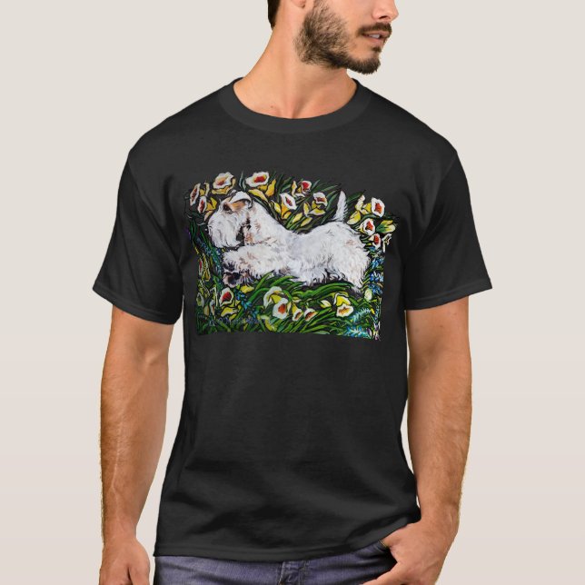 T-shirt Jonquilles de Sealyham Terrier (Devant)