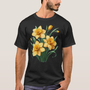 T-shirt Jonquilles esthétiques Fleurs Jardin de printemps