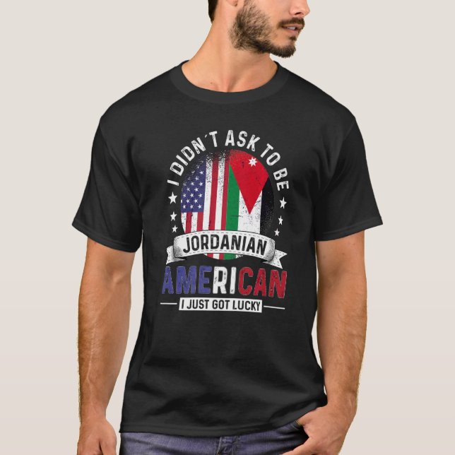 T-shirt Jordanian American Countries Flags Pride Jordan Fl (Devant)