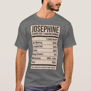 T-shirt Joséphine Nutrition Facts Nom Pseudo Alias Titre