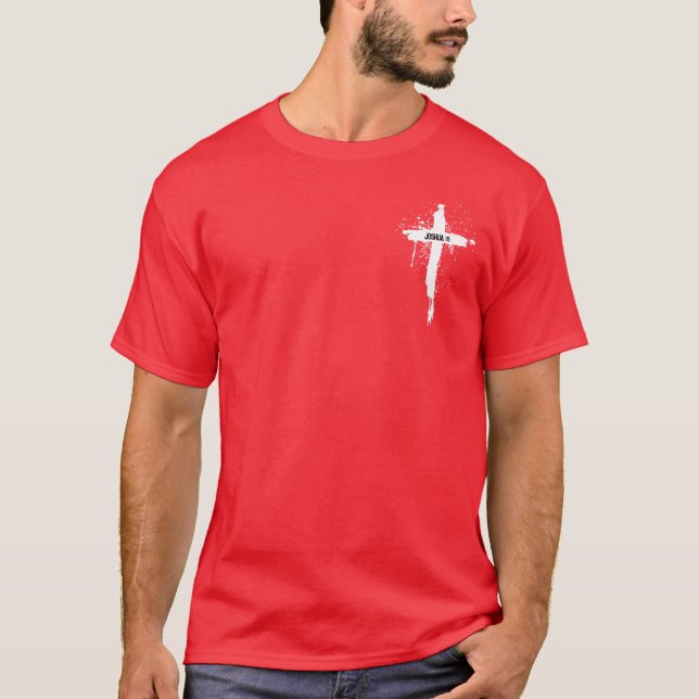 T-shirt Joshua 1:9 Fort et courageux (Devant)