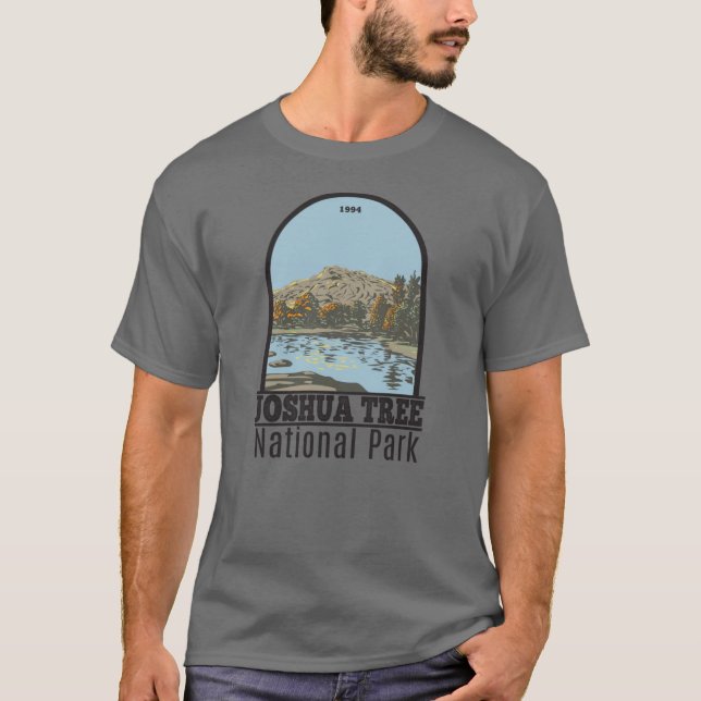 T-shirt Joshua Tree National Park Barker Dam Californie (Devant)