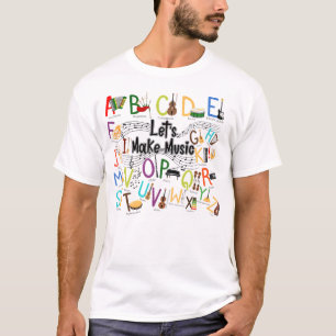 T-shirt Jote Alphabet Conception Pour Professeur De Musiqu