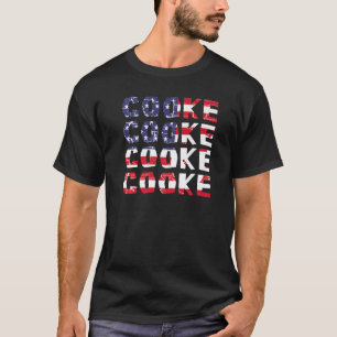 T-shirt Jote Cooke American Flag Rouge Blanc Bleu Merch Ou