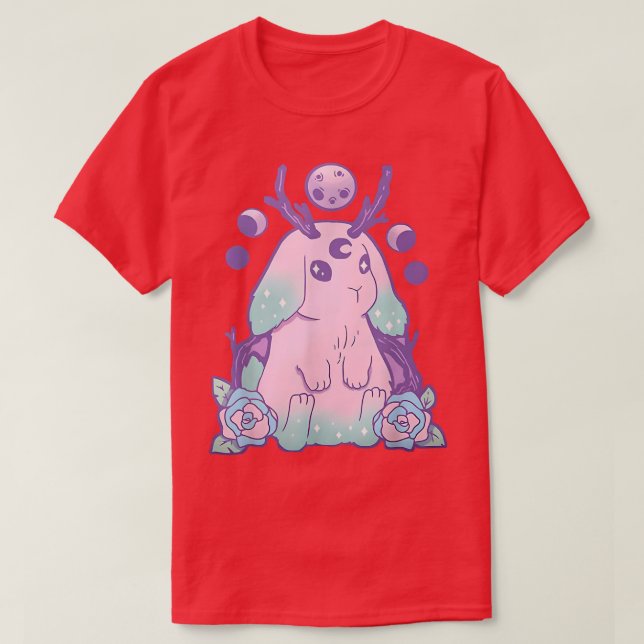 T-shirt Jote Rabit Moon Phase Kawaii Pastel Goth Pour Man  (Design devant)