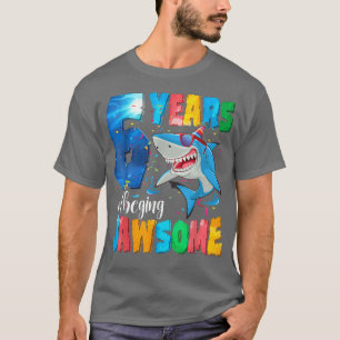 T-shirt Jote Shark Anniversaire 6 ans Garçons Filles 6e Bi