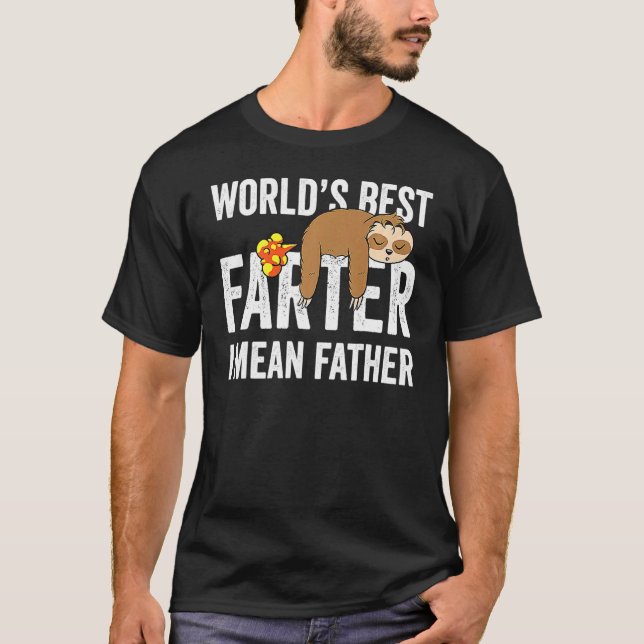T-shirt Jote Sloth Farter Meilleur Père Stinky Fête des pè (Devant)