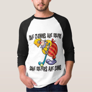 T-shirt jouant au golf de clown drôle de golf