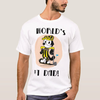 T-shirt jouant au golf de fête des pères de Felix