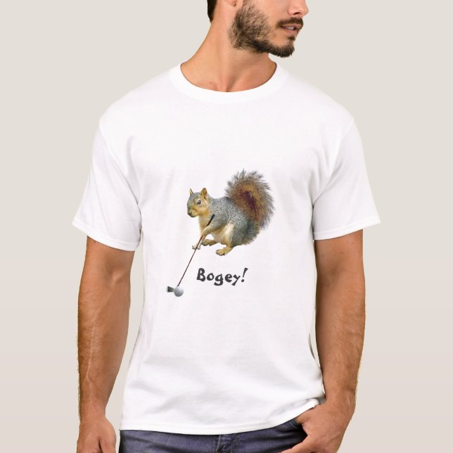 T-shirt jouant au golf d'écureuil (Devant)