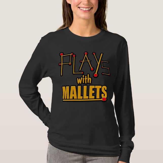 T-shirt Joue avec des maillets (Devant)