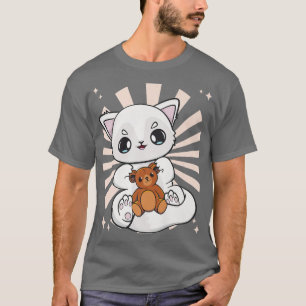 T-shirt Joue Le Renard arctique À L'Ours Teddy Avec Le Pre