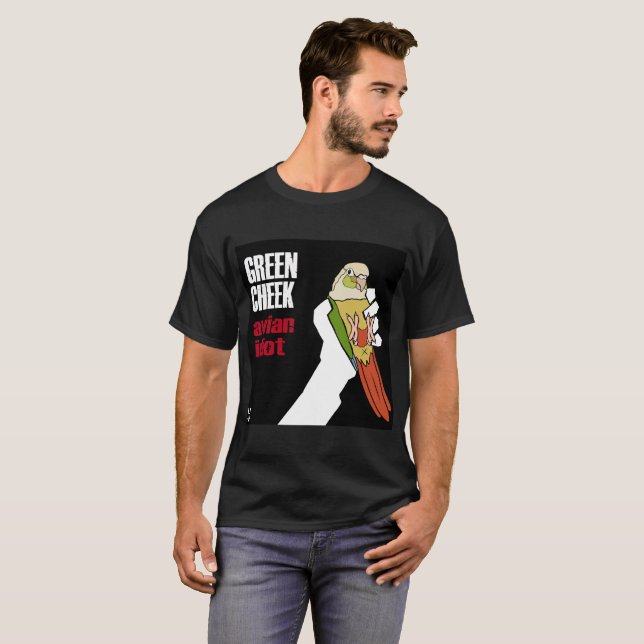 T-shirt Joue verte : Idiot aviaire (cannelle) (Devant entier)