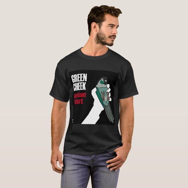 T-shirt Joue verte : Idiot aviaire (turquoise) (Devant entier)
