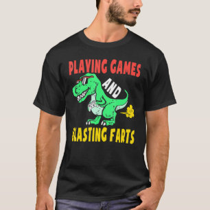 T-shirt Jouer à des jeux et des jeux durables T rex Gamer 