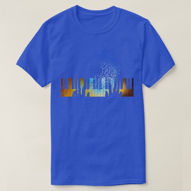 T-shirt Jouer à la main sur Piano Keyboard cadeau pour le  (Design devant)