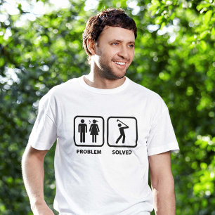 T-shirt Jouer au golf résolu par problème