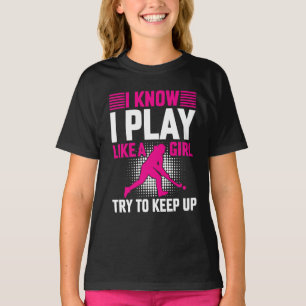T-shirt Jouer au hockey comme une fille