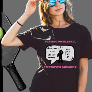 T-shirt Jouer au Pickleball améliore la mémoire drôle
