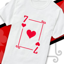 Jouer aux cartes Costume sept carte 7 de coeur