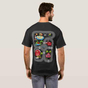 T-shirt Jouer aux voitures sur le dos de papa Mat Road Voi