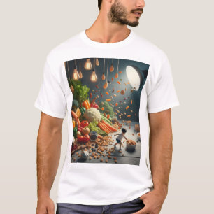 T-shirt "Jouer avec des fruits et des légumes"