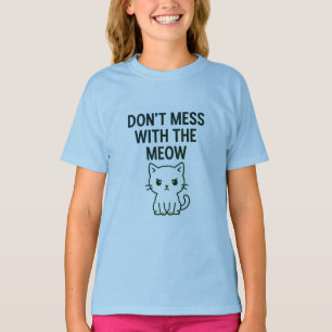 T-shirt Jouer avec le Miaou – Chat doux mais psychotique