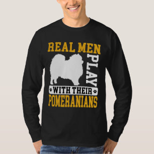 T-shirt Jouer avec Pomeranian Chien Puppie
