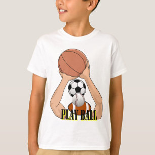 T-shirt Jouer Ball Games sport Cartoon Art