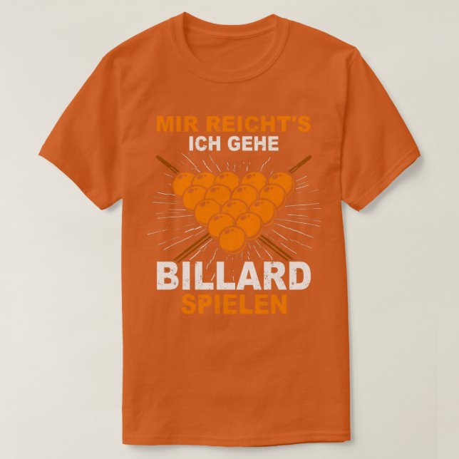 T-shirt Jouer Billiards Pool Player Queue de cadeaux Class (Design devant)