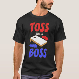 T-shirt Jouer Comme Un Boss Cornhole Joueur Beanbag Jeu Sp