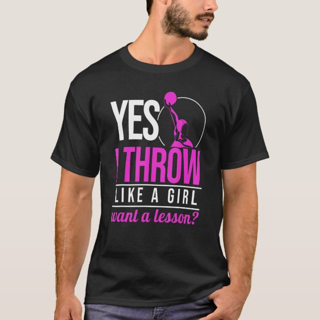 T-shirt Jouer Comme Une Fille Waterpolo Lecteur Water Polo (Devant)