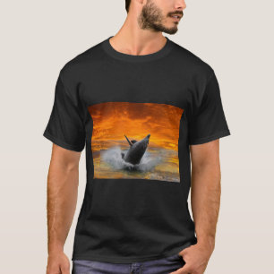 T-shirt Jouer Dauphin Mammal Art Tee