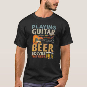 T-shirt Jouer de la guitare résout la plupart de mes probl