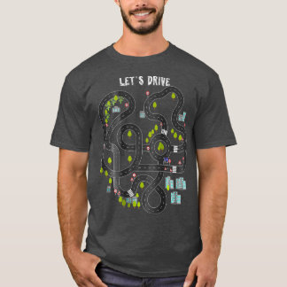 T-shirt Jouer des voitures sur les daddys Retour Cadeau po