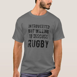 T-shirt Jouer Drôle Rugby Dur Joueur De Rugby Introverti U