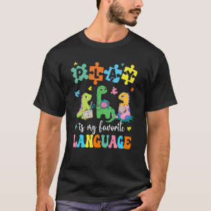 T-shirt Jouer Est Ma Langue Favorite Dinosaures Discours L