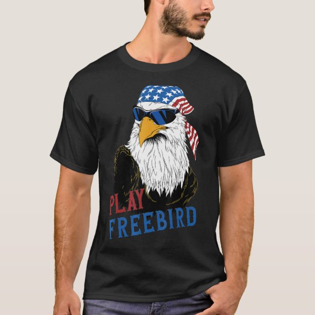 T-shirt Jouer gratuitement Oiseau Aigle Mullet 4 juillet U (Devant)