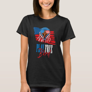 T-shirt Jouer gratuitement Oiseau Aigle Usa Drapeau Jour d