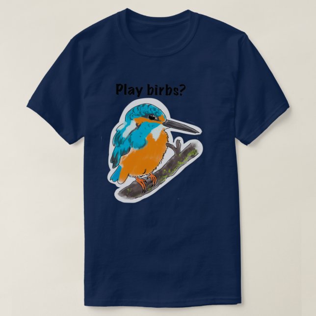 T-shirt Jouer les oiseaux Wingspan jeu de plateau kingfish (Design devant)