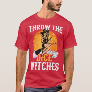 T-shirt Jouer les sorcières de dés Amateurs de jeu Hallowe