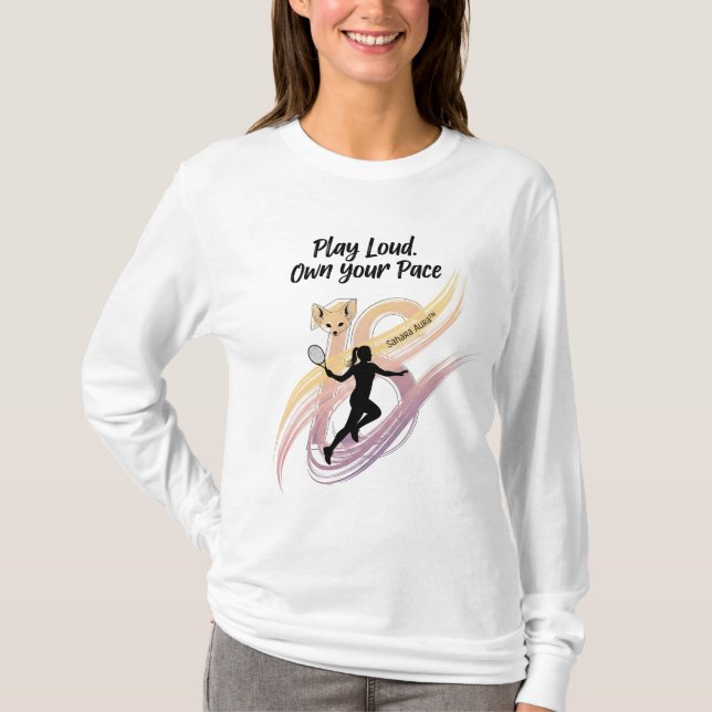 T-shirt Jouer Loud—Pown Your Pace Badminton (Devant)